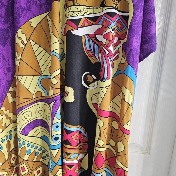 NWT Goddess by Winlar Kaftan Cover Up Long Dress Purple One size - Picture 3 of 11